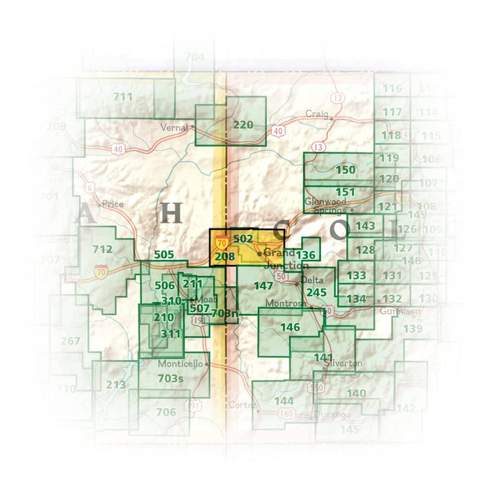 Carte de randonnée n° 208 - Colorado National Monument (Colorado) | National Geographic carte pliée National Geographic 