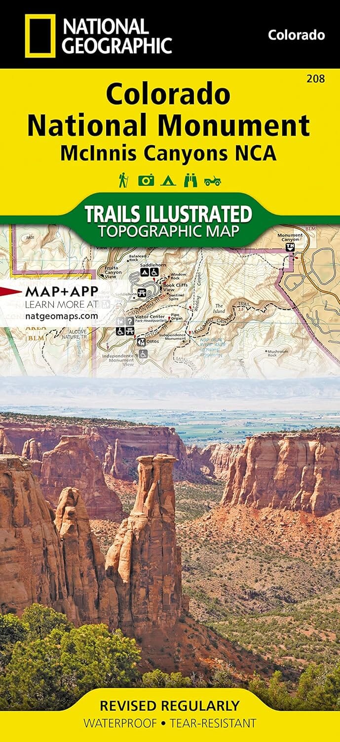 Carte de randonnée n° 208 - Colorado National Monument (Colorado) | National Geographic carte pliée National Geographic 