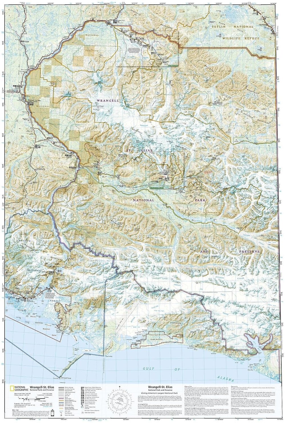 Carte de randonnée n° 249 - Wrangell, parc national de St. Elias (Alaska) | National Geographic carte pliée National Geographic 