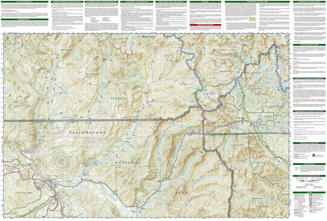 Carte de randonnée n° 304 - Tower, Canyon (Parc National de Yellowstone, USA) | National Geographic carte pliée National Geographic 