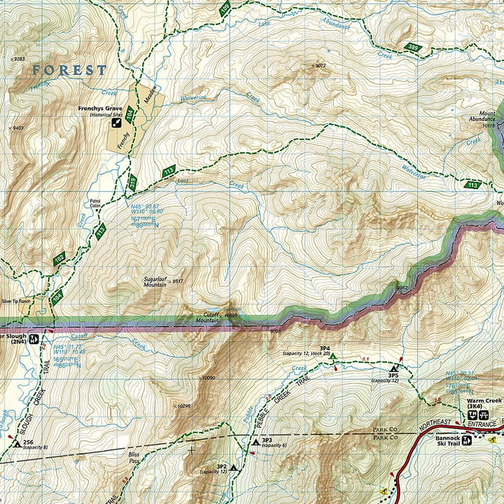 Carte de randonnée n° 304 - Tower, Canyon (Parc National de Yellowstone, USA) | National Geographic carte pliée National Geographic 