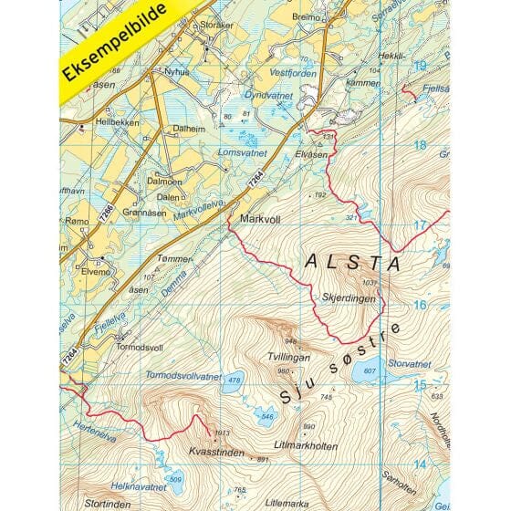 Carte de randonnée n° 3049 - Skjakerfjella (Norvège) | Nordeca - série 3000 carte pliée Nordeca 