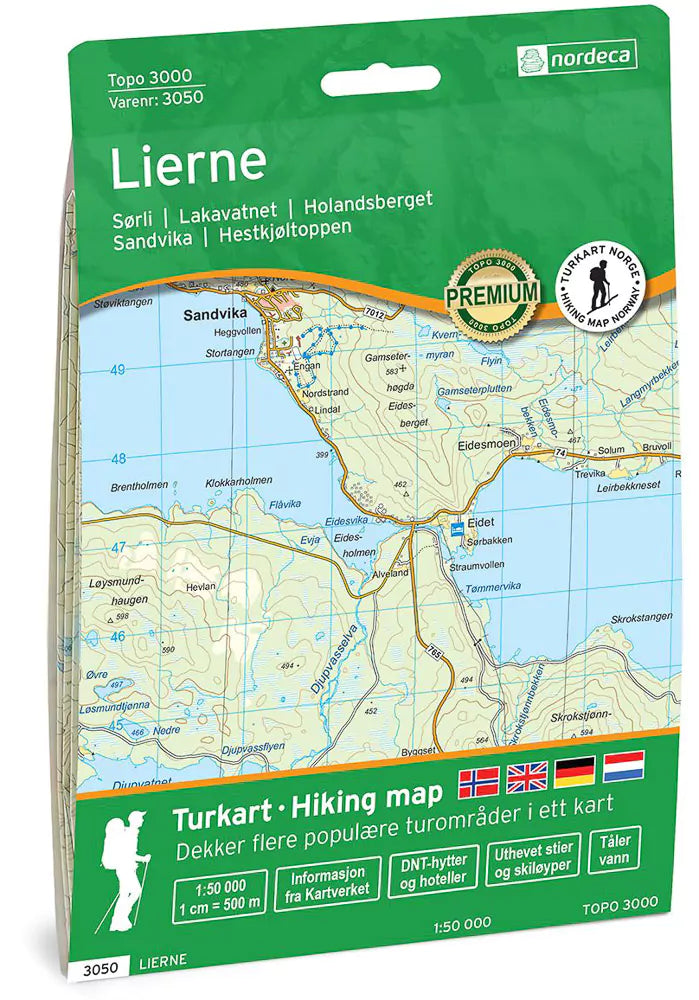 Carte de randonnée n° 3050 - Lierne (Norvège) | Nordeca - série 3000 carte pliée Nordeca 