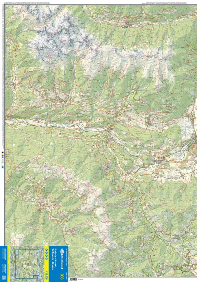 Carte de randonnée n° 33 - Val Pusteria et Brunico (Italie) | Tabacco carte pliée Tabacco 
