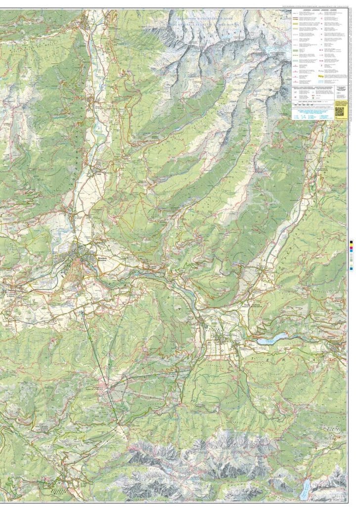 Carte de randonnée n° 33 - Val Pusteria et Brunico (Italie) | Tabacco carte pliée Tabacco 