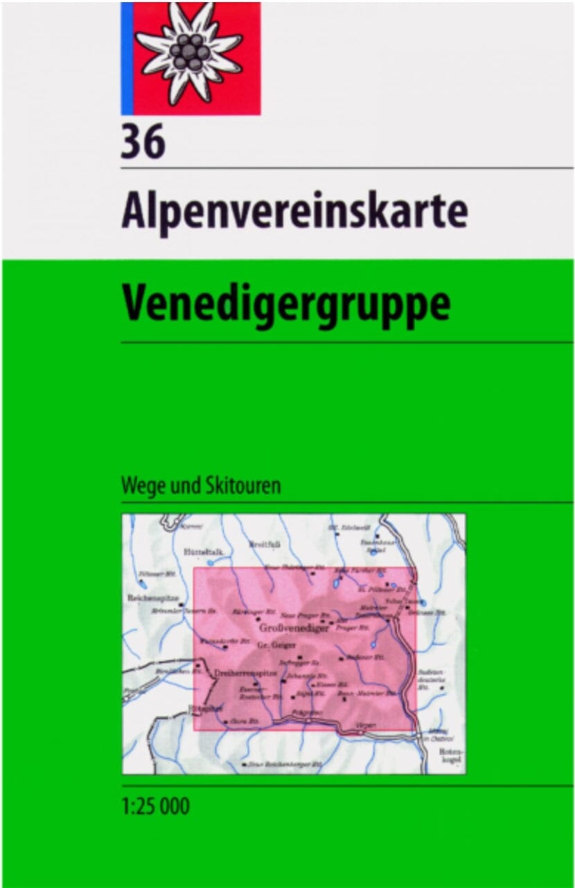 Carte de randonnée n° 36 - Massif de Venediger (Autriche) | Alpenverein carte pliée Alpenverein 