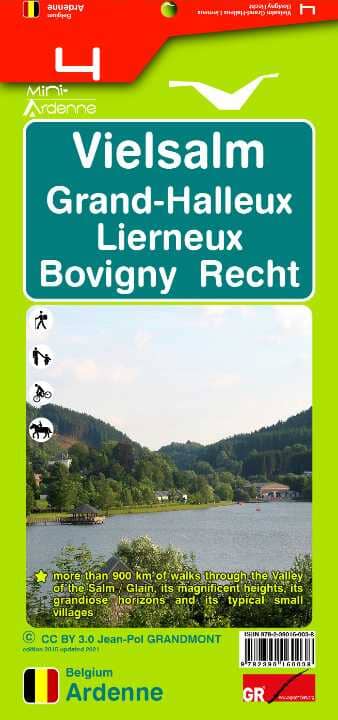 Carte de randonnée n° 4 - Vielsalm, Grand-Halleux, Lierneux, Bovigny, Recht | Mini Planet carte pliée Mini Planet 