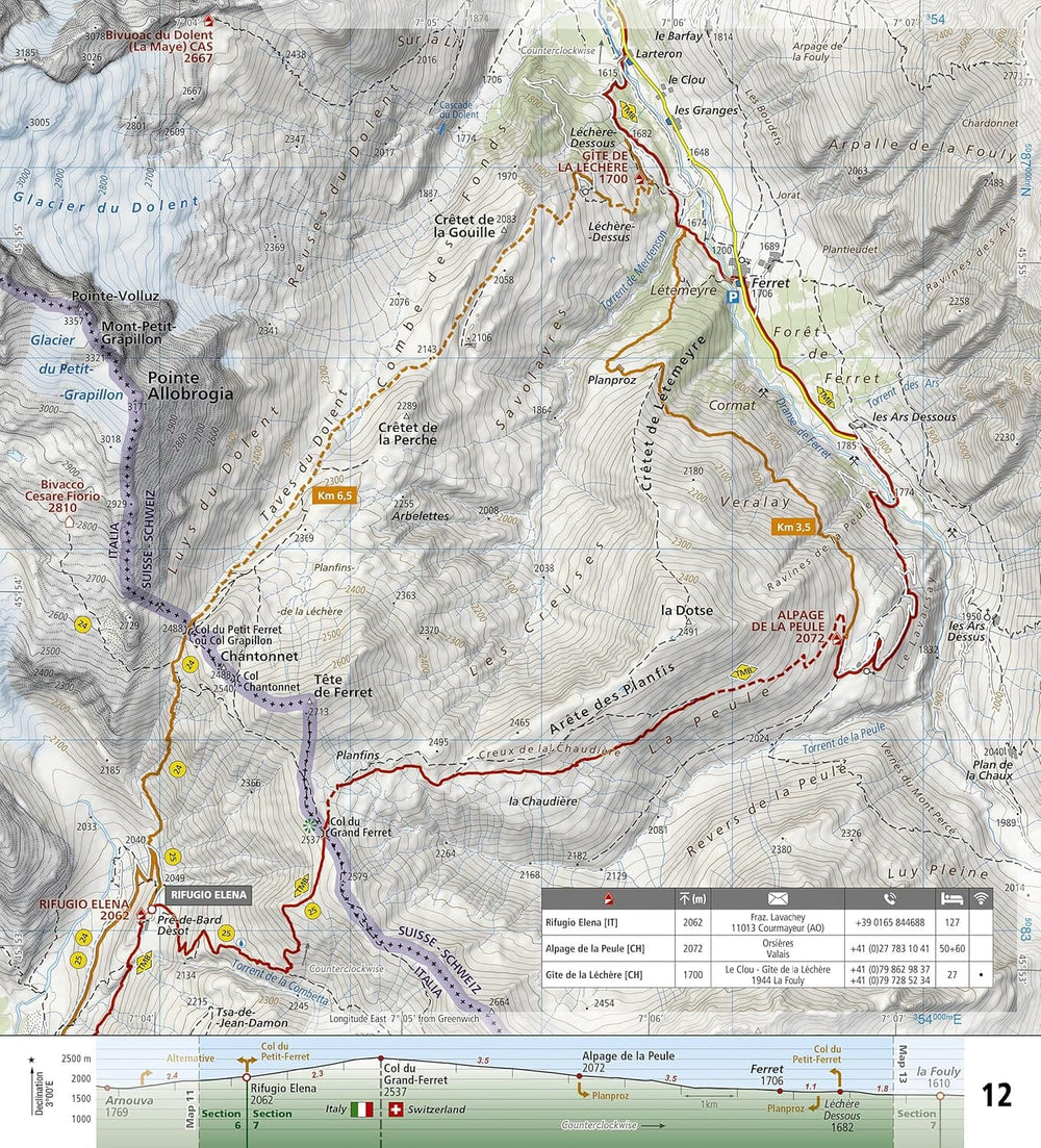 Carte de randonnée n° 4010 - Tour de Mont Blanc (TMB) | National Geographic carte pliée National Geographic 