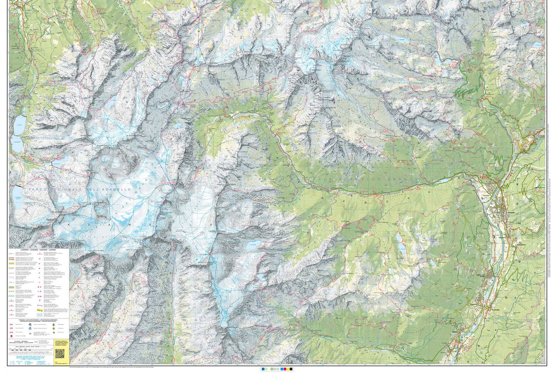 Carte de randonnée n° 52 - Massif d'Adamello-Presanella (Italie) | Tabacco carte pliée Tabacco 