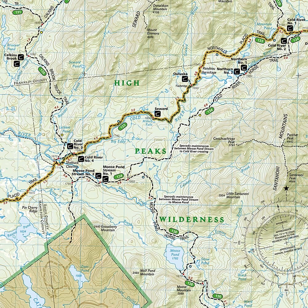 Carte de randonnée n° 742 - Adirondack Park - Lake Placid/High Peaks (New York) | National Geographic carte pliée National Geographic 