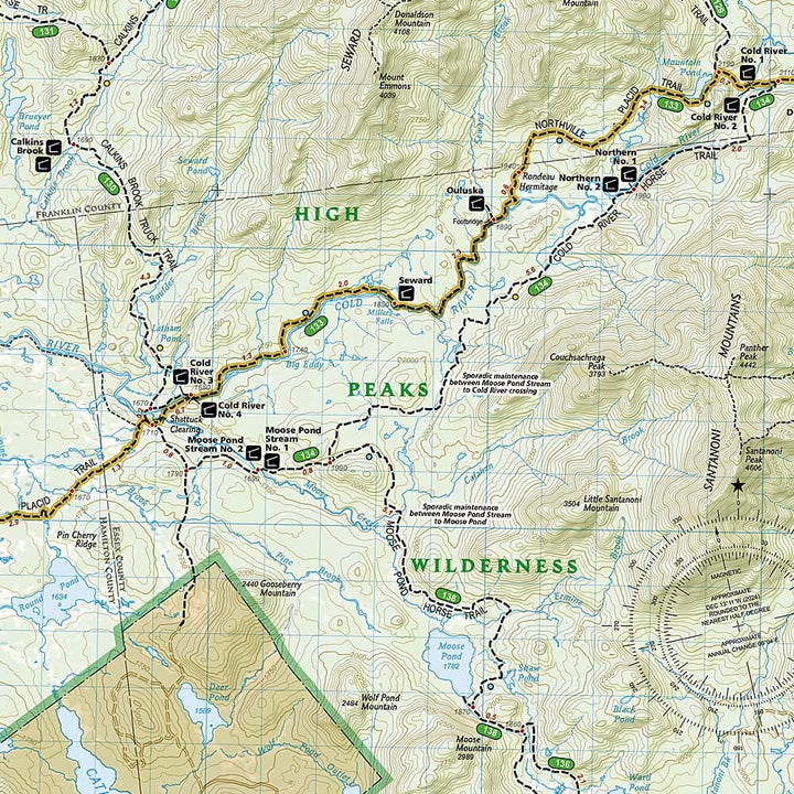 Carte de randonnée n° 742 - Adirondack Park - Lake Placid/High Peaks (New York) | National Geographic carte pliée National Geographic 