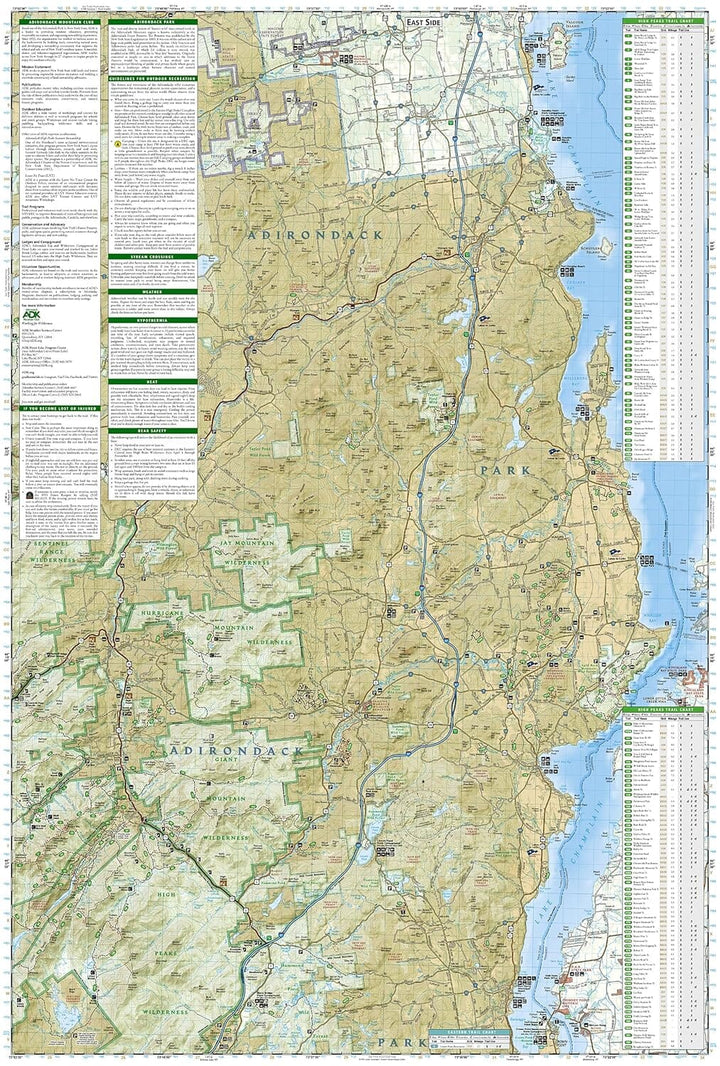 Carte de randonnée n° 742 - Adirondack Park - Lake Placid/High Peaks (New York) | National Geographic carte pliée National Geographic 