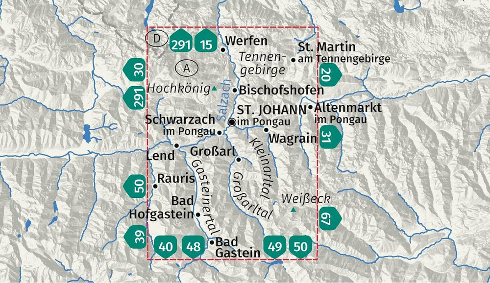 Carte de randonnée n° 80 - St-Johann, Salzburger Land (Autriche) | Kompass carte pliée Kompass 