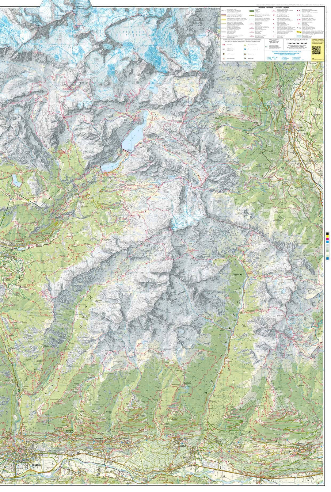 Carte de randonnée n° 85 - Bernina, Valmalenco, Sondrio (Italie) | Tabacco carte pliée Tabacco 