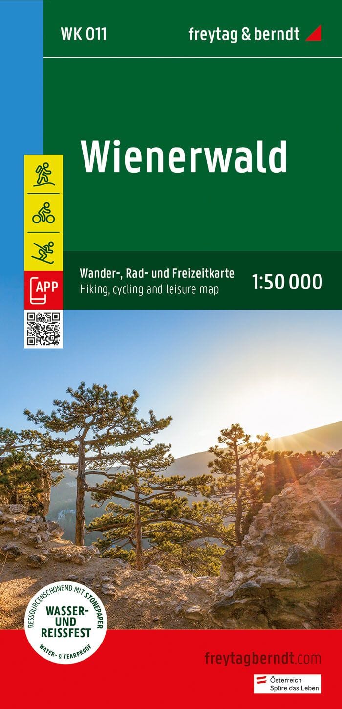 Carte de randonnée n° WK011 - Wienerwald | Freytag & Berndt carte pliée Freytag & Berndt 