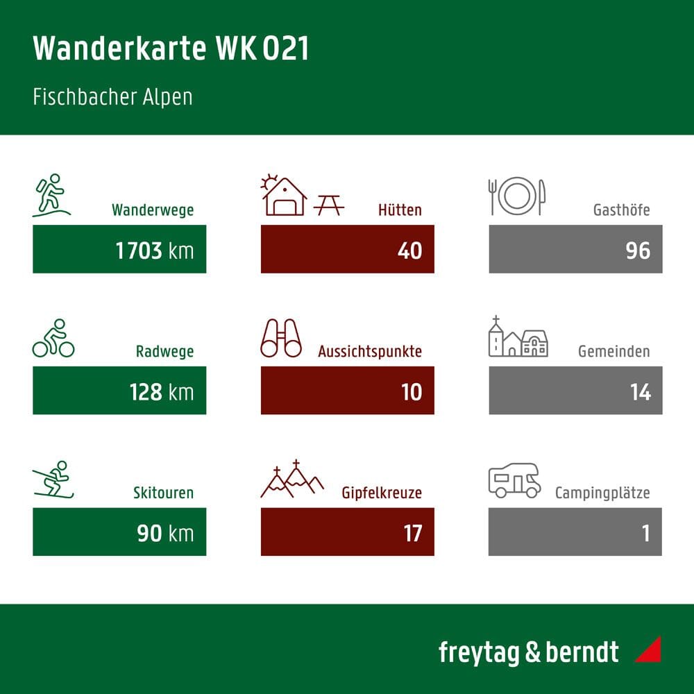 Carte de randonnée n° WK021 - Fischbacher Alpen - Roseggers Waldheimat (Alpes autrichiennes) | Freytag & Berndt carte pliée Freytag & Berndt 