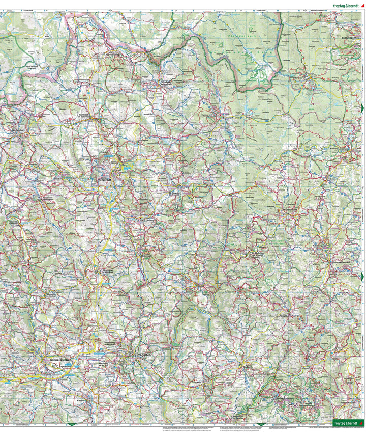 Carte de randonnée n° WK053 - Mühlviertel - Freistadt - Bad Leonfelden - Bad Zell (Alpes autrichiennes) | Freytag & Berndt carte pliée Freytag & Berndt 
