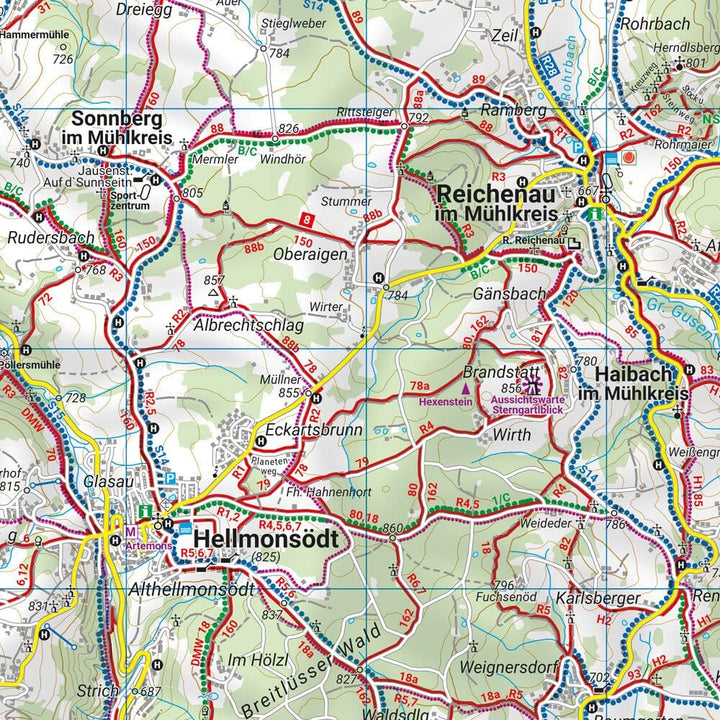 Carte de randonnée n° WK053 - Mühlviertel - Freistadt - Bad Leonfelden - Bad Zell (Alpes autrichiennes) | Freytag & Berndt carte pliée Freytag & Berndt 