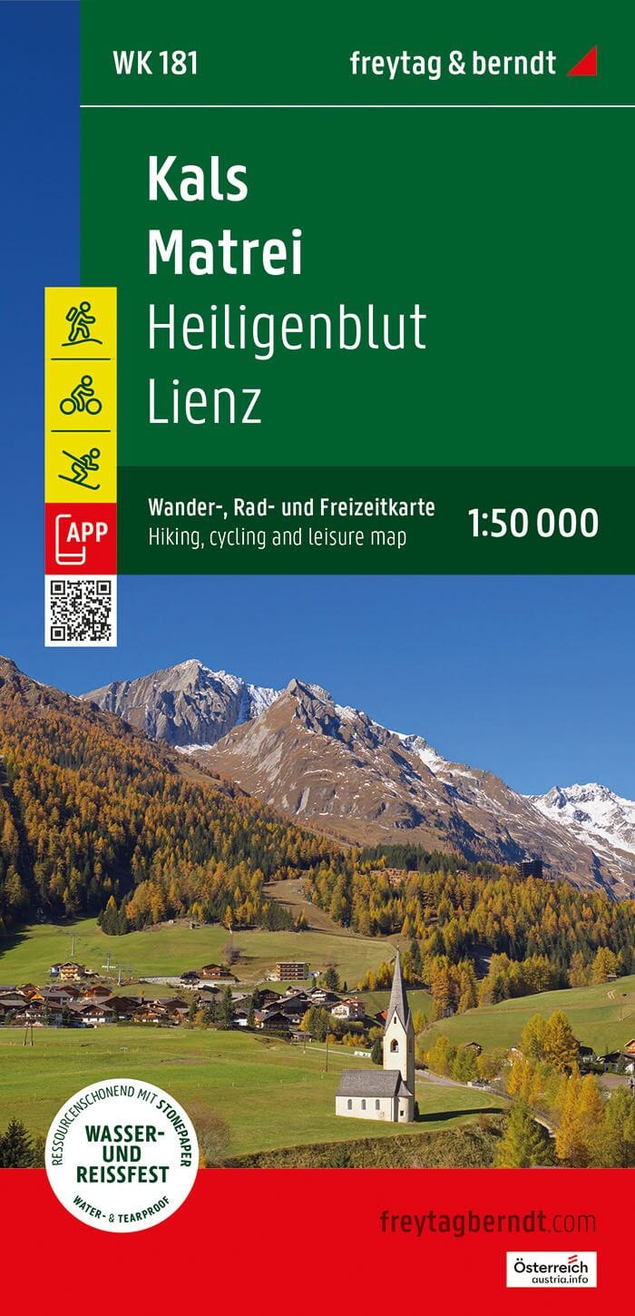 Carte de randonnée n° WK181 - Kals, Heiligenblut, Matrei, Lienz (Alpes italiennes) | Freytag & Berndt carte pliée Freytag & Berndt 