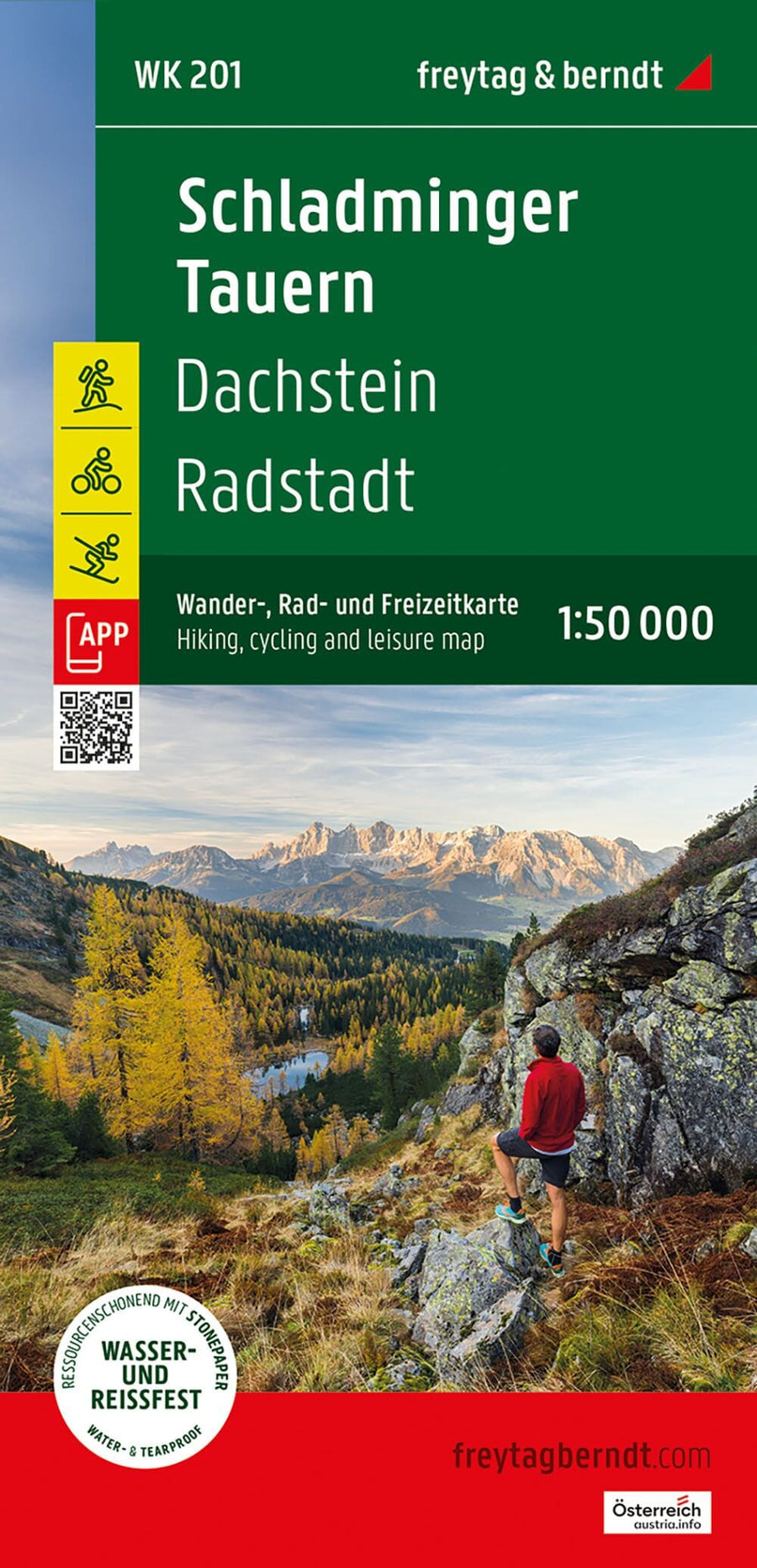 Carte de randonnée n° WK201 - Schladminger Tauern, Radstadt, Dachstein (Alpes autrichiennes) | Freytag & Berndt carte pliée Freytag & Berndt 