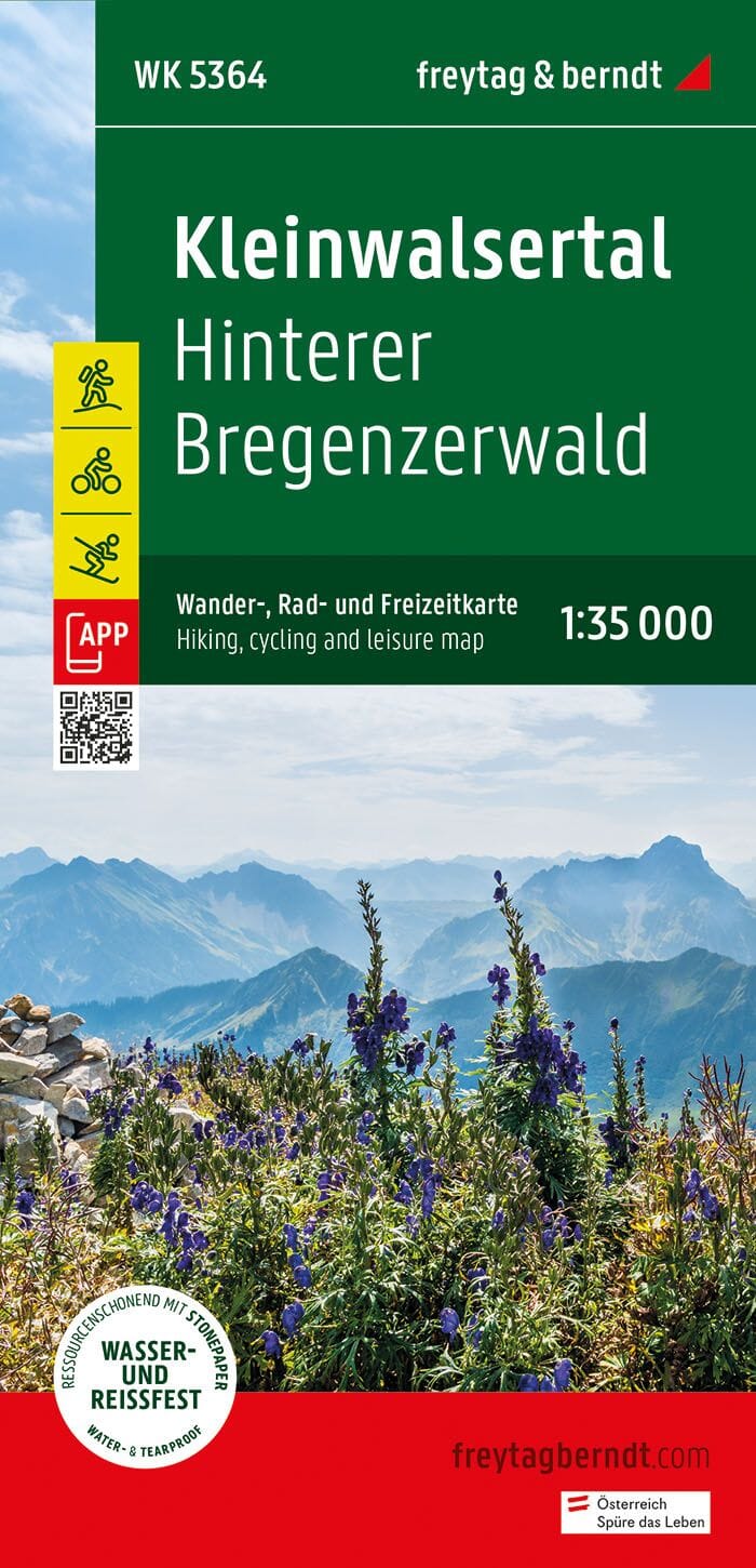 Carte de randonnée n° WK5364 - Kleinwalsertal, Hinterer Bregenzerwald | Freytag & Berndt carte pliée Freytag & Berndt 