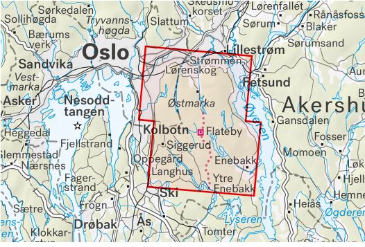 Carte de randonnée - Oslo Est - Stikart (Norvège) | Calazo carte pliée Calazo 