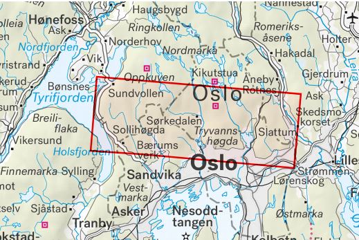 Carte de randonnée - Oslo Sud - Stikart (Norvège) | Calazo carte pliée Calazo 