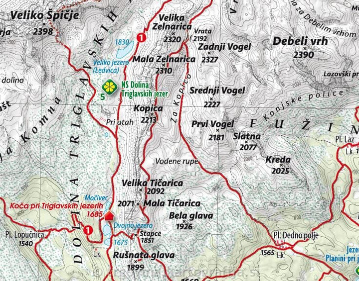 Carte de randonnée - Parc National Triglav (Slovénie) | Kartografija carte pliée Kartografija 