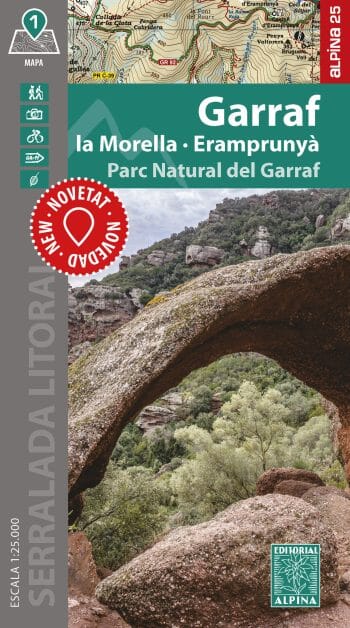 Carte de randonnée - Parc Naturel de Garraf (Catalogne) | Alpina carte pliée Editorial Alpina 