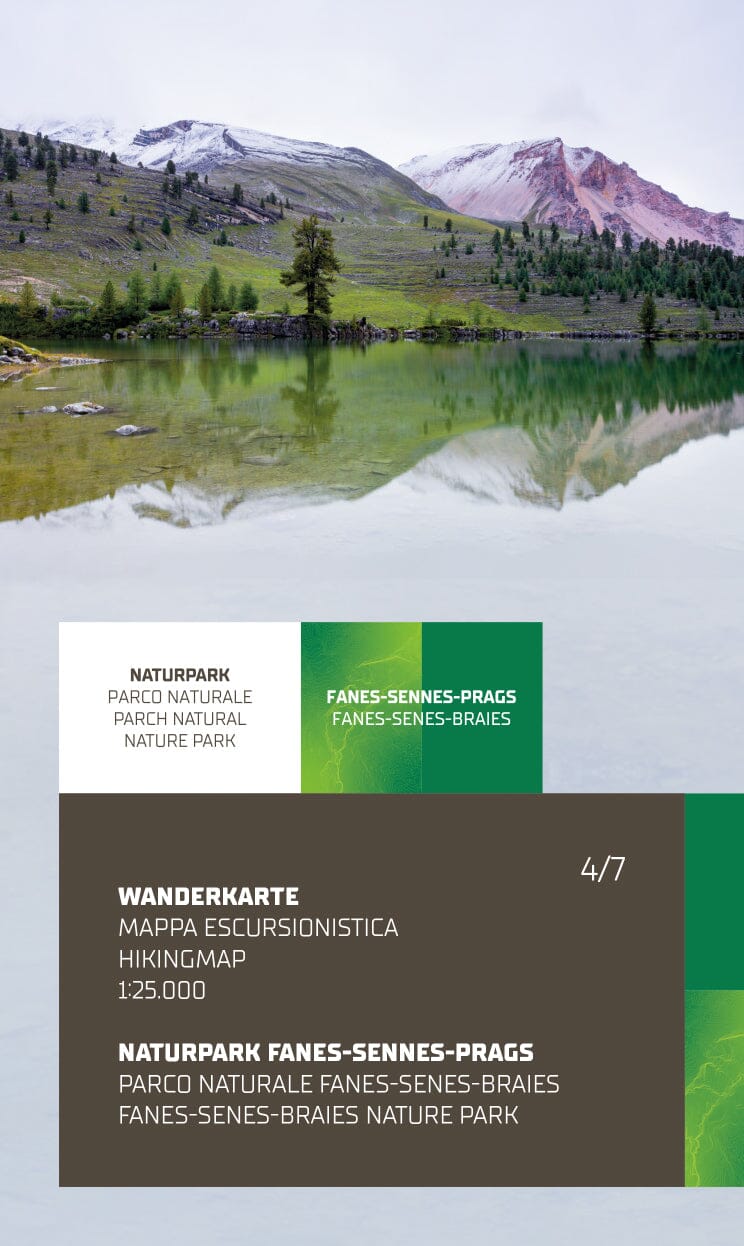 Carte de randonnée - Parc naturel Fanes-Sennes-Braie (Tyrol du Sud) | Tabacco carte pliée Tabacco 