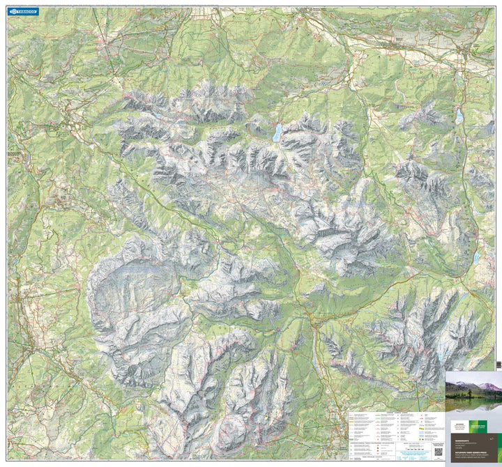 Carte de randonnée - Parc naturel Fanes-Sennes-Braie (Tyrol du Sud) | Tabacco carte pliée Tabacco 