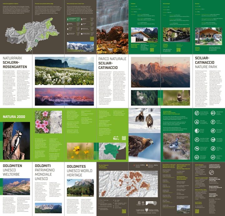 Carte de randonnée - Parco Naturale dello Sciliar - Catinaccio (Tyrol du Sud) | Tabacco carte pliée Tabacco 