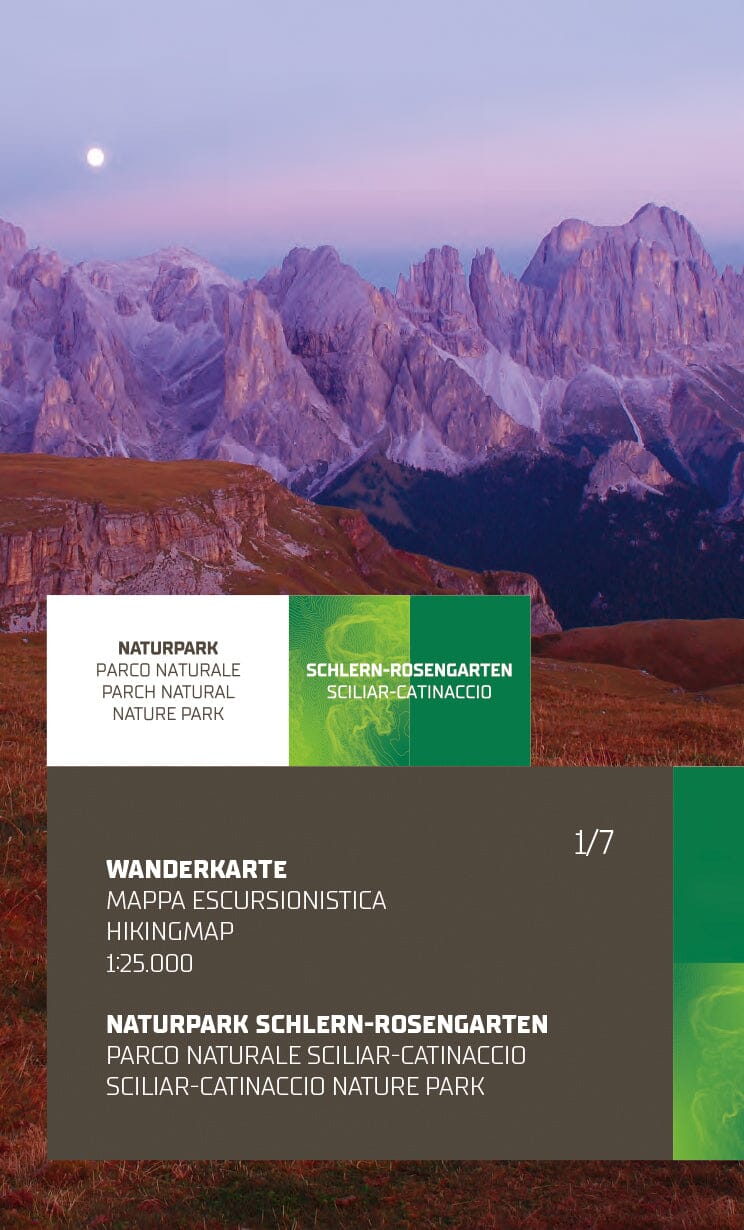 Carte de randonnée - Parco Naturale dello Sciliar - Catinaccio (Tyrol du Sud) | Tabacco carte pliée Tabacco 