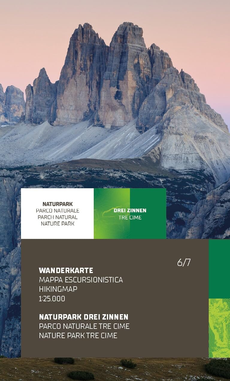 Carte de randonnée - Parco Naturale Tre Cime | Tabacco carte pliée Tabacco 