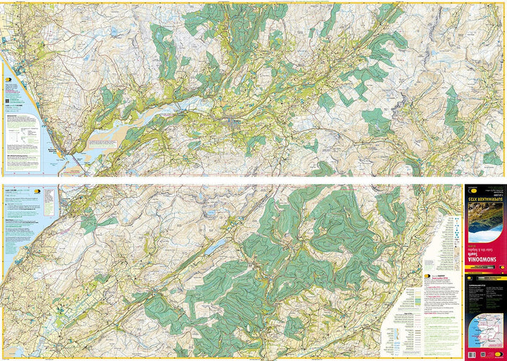 Carte de randonnée - Snowdonia Sud / Cadair Idris & Dolgellau XT25 | Harvey Maps - Superwalker maps carte pliée Harvey Maps 