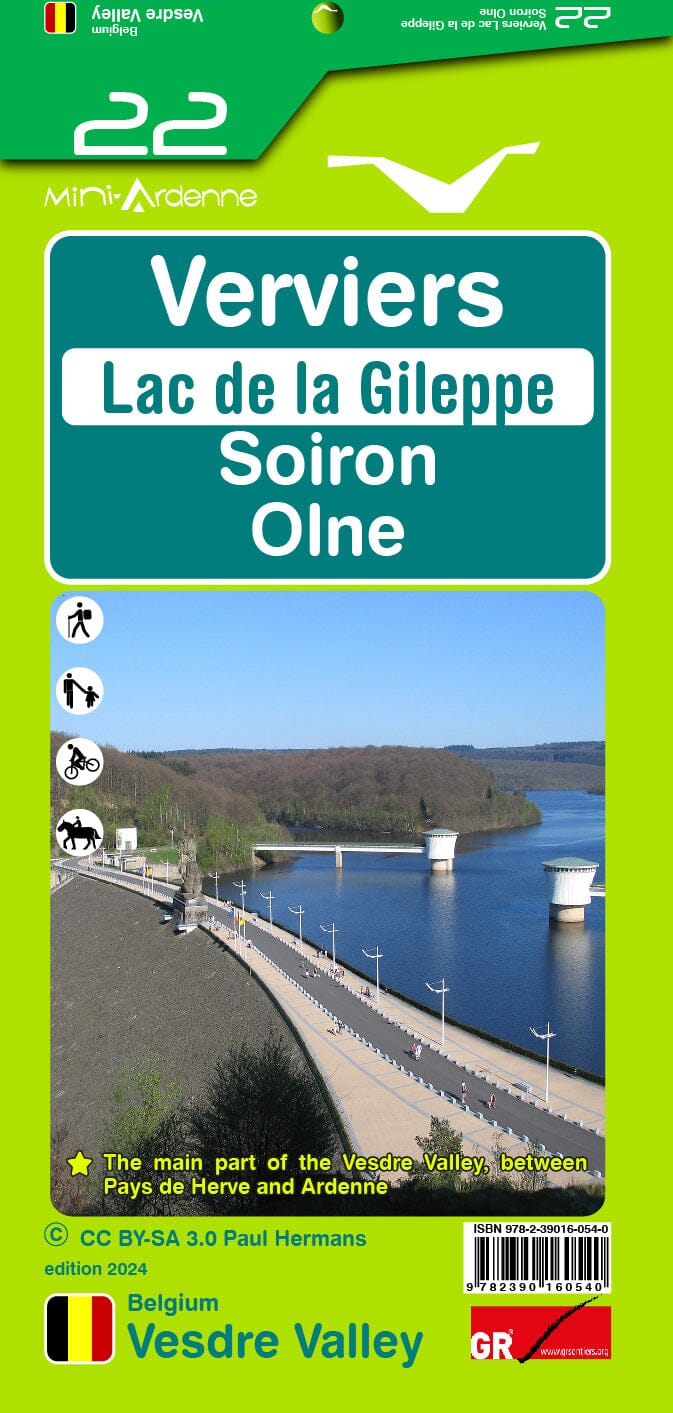 Hiking map - Verviers, Lac de la Gileppe, Soiron, Olne | Mini Planet ...