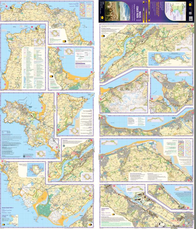 Carte de randonnée - Wales Coast Path 1 XT40 | Harvey Maps - National Trail maps carte pliée Harvey Maps 