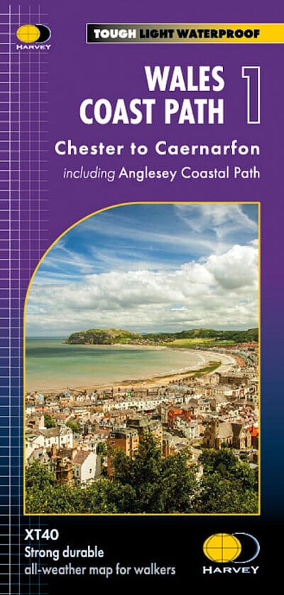 Carte de randonnée - Wales Coast Path 1 XT40 | Harvey Maps - National Trail maps carte pliée Harvey Maps 