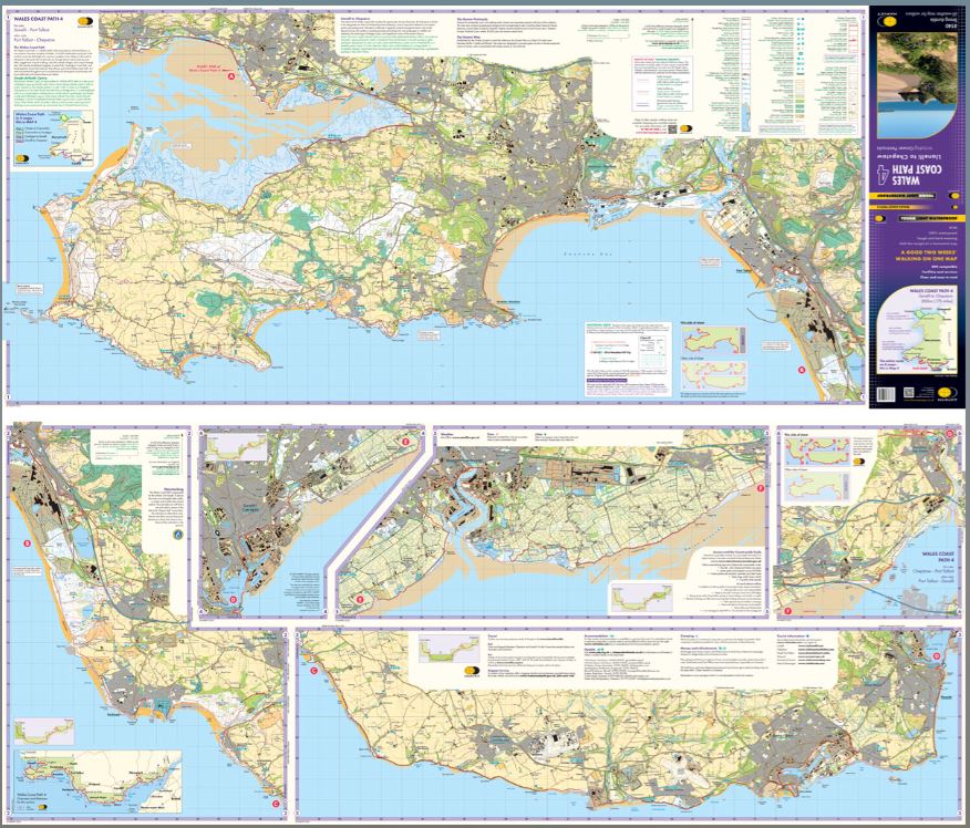 Carte de randonnée - Wales Coast Path 4 XT40 | Harvey Maps - National Trail maps carte pliée Harvey Maps 