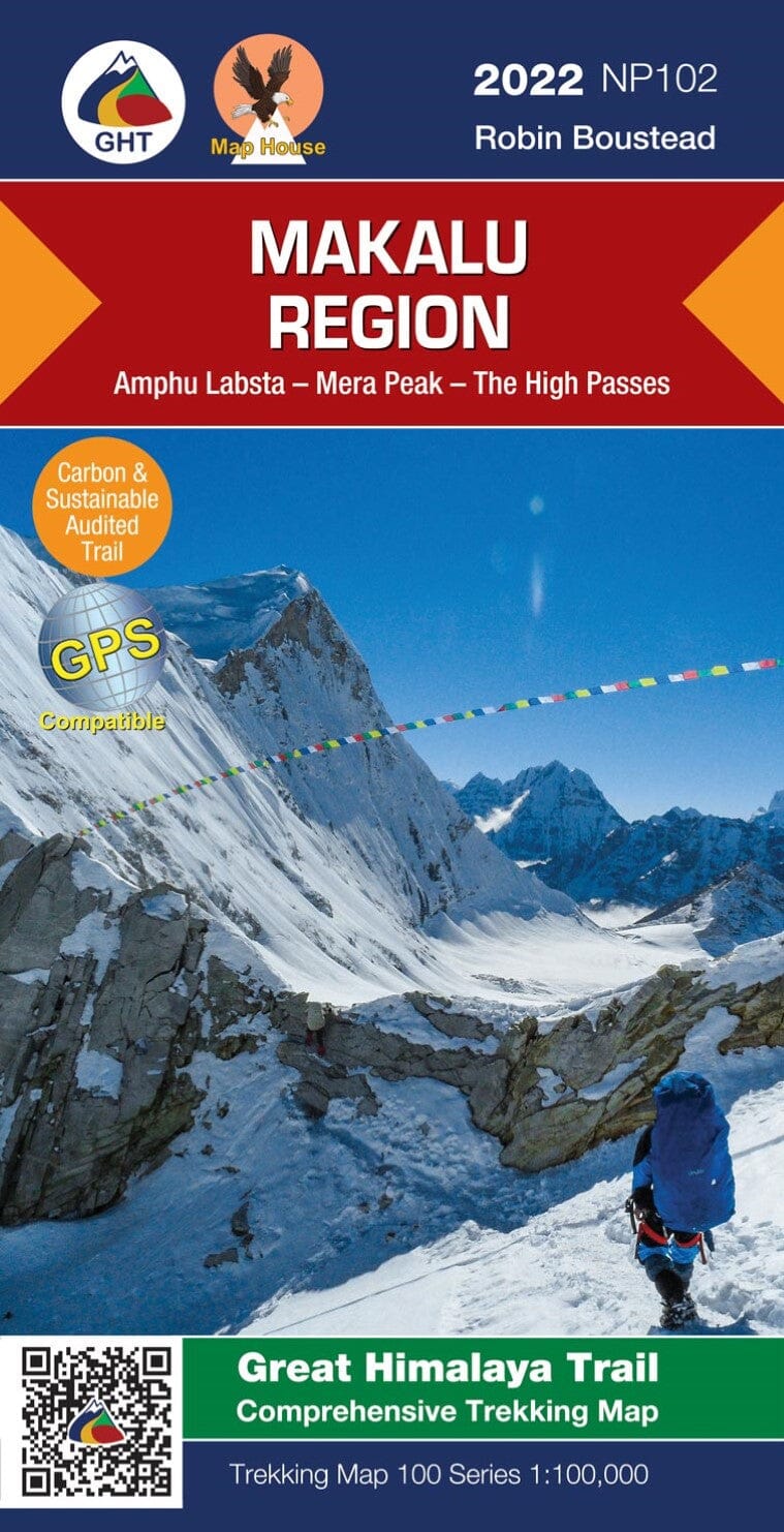 Carte de trekking - Région de Makalu : Amphu Labsta, Mera Peak, Les hauts cols (NP102) | Himalayan MapHouse carte pliée Himalayan MapHouse 