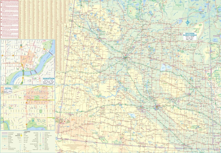 Carte de voyage - Alberta Sud & Saskatchewan Sud (Canada) | ITM carte pliée ITM 