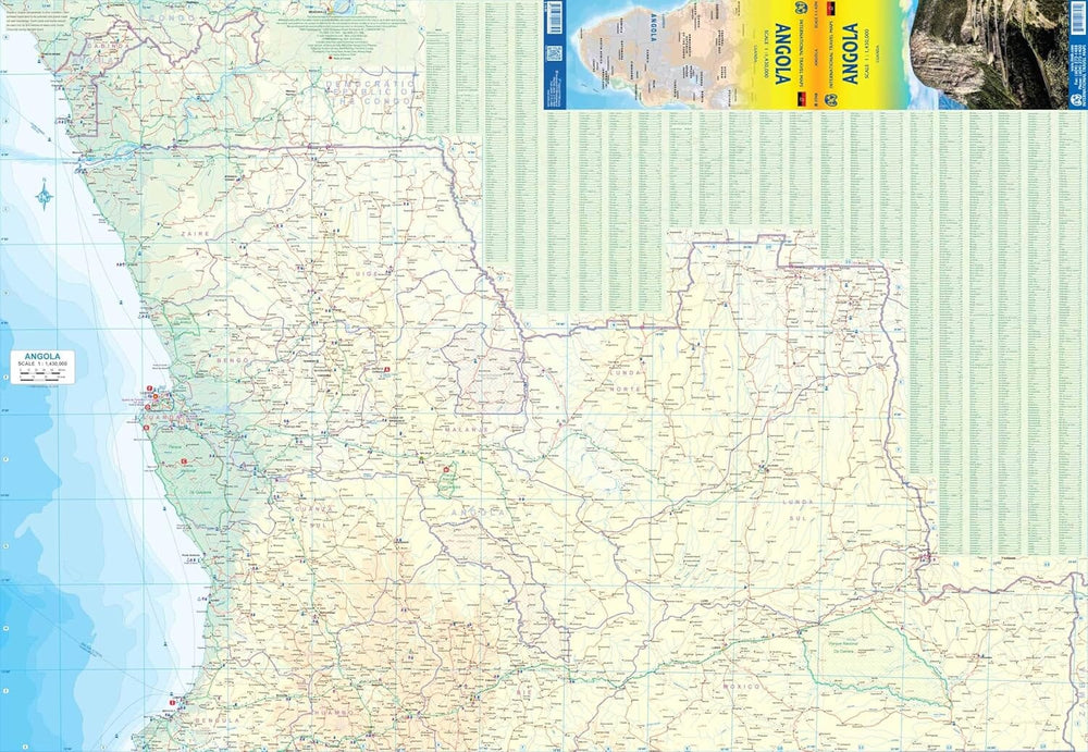 Carte de voyage - Angola | ITM carte pliée ITM 