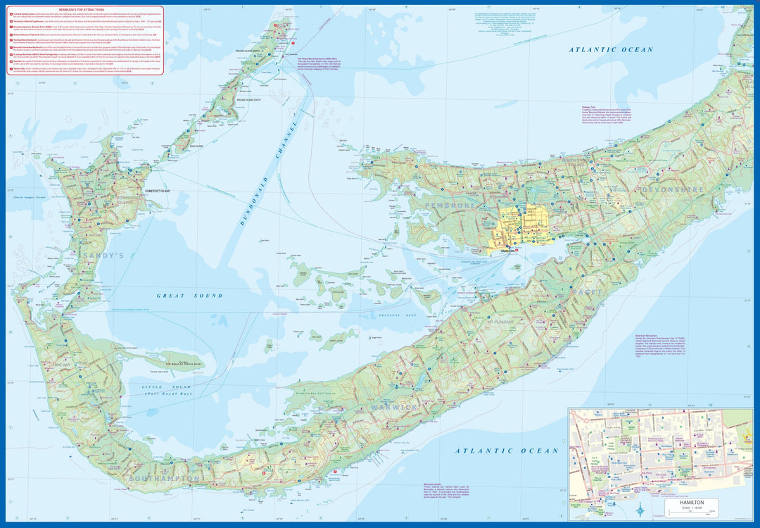 Carte de voyage - Bermudes | ITM carte pliée ITM 