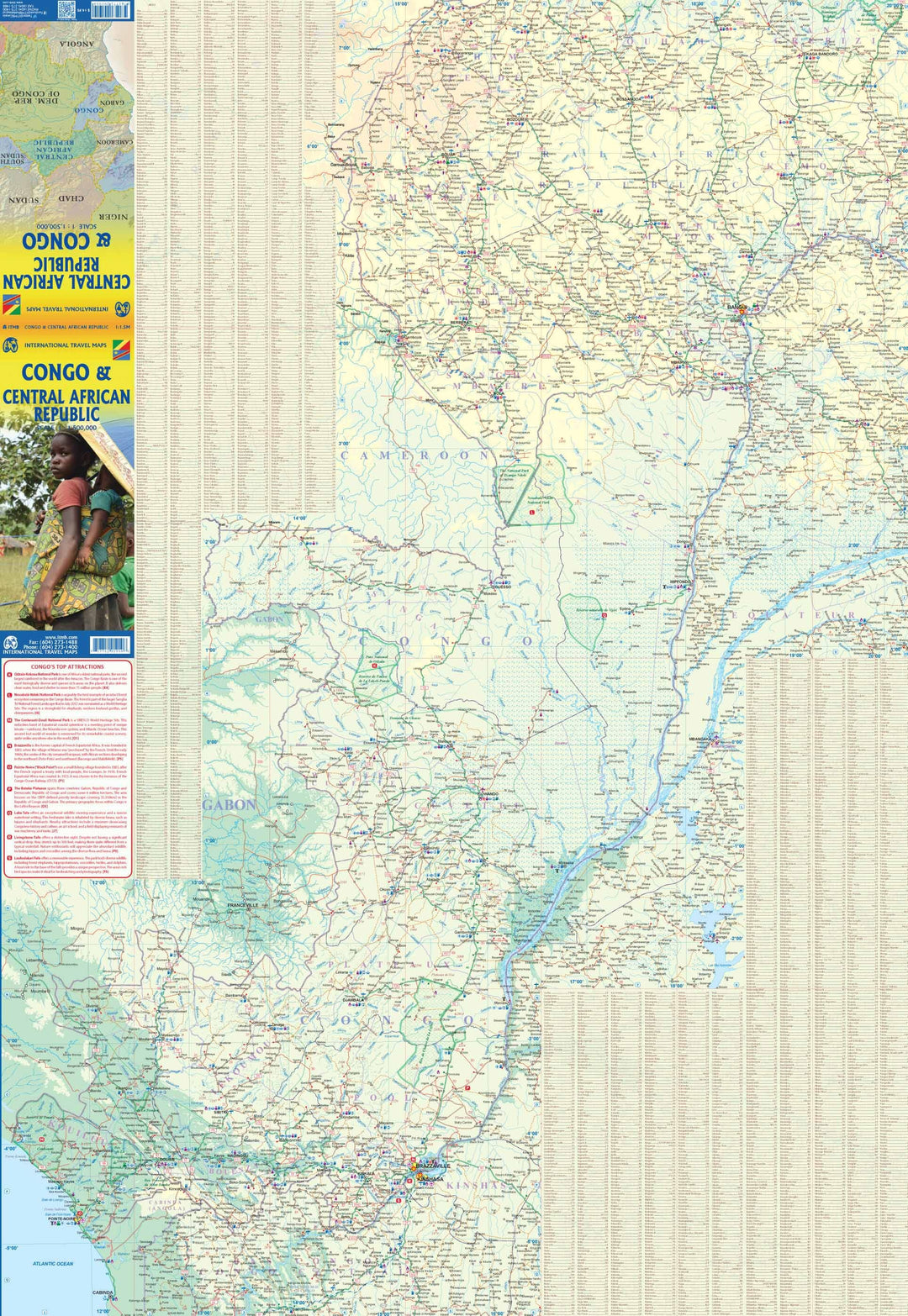 Carte de voyage - Congo & République Centrafricaine | ITM carte de voyage ITM 