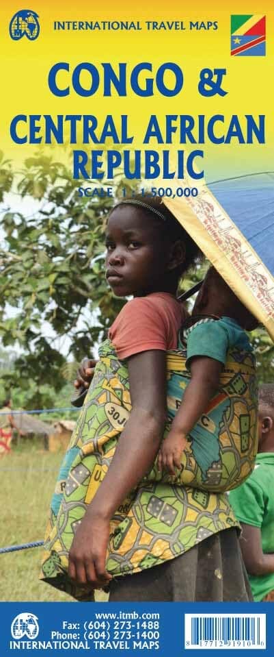 Carte de voyage - Congo & République Centrafricaine | ITM carte pliée ITM 