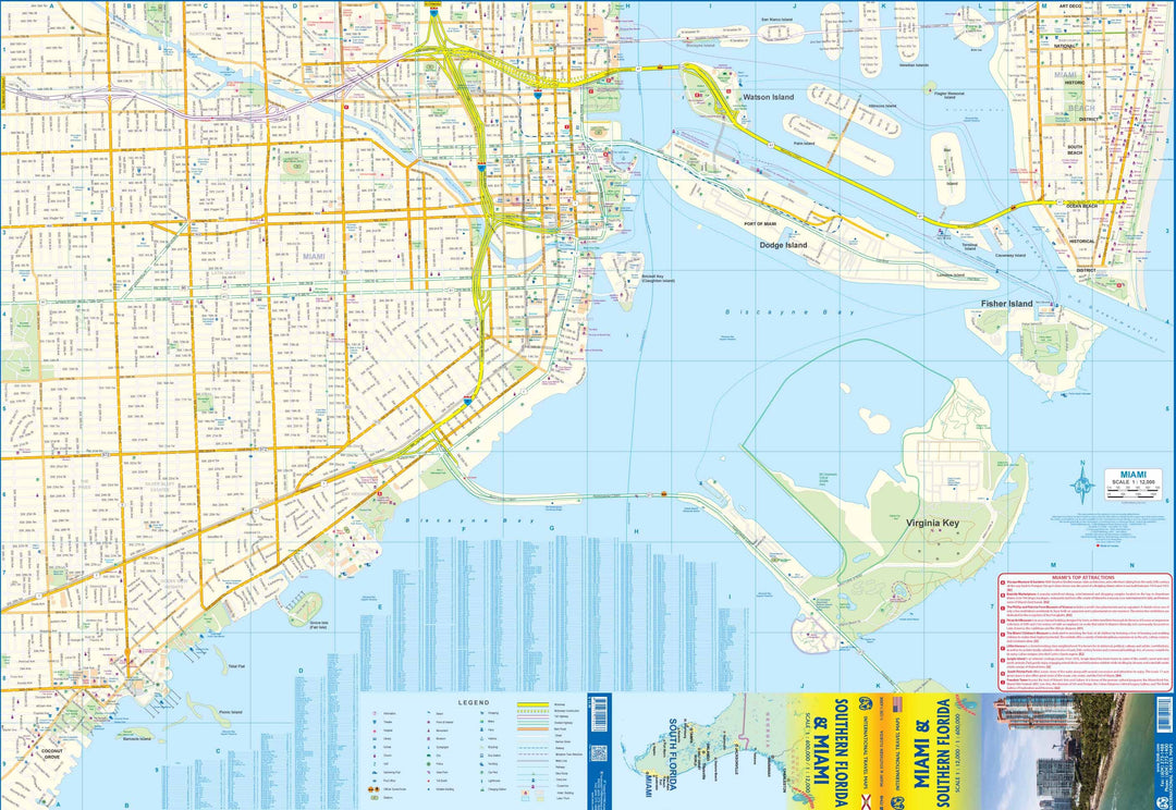 Carte de voyage - Floride Sud & Plan de Miami | ITM carte de voyage ITM 