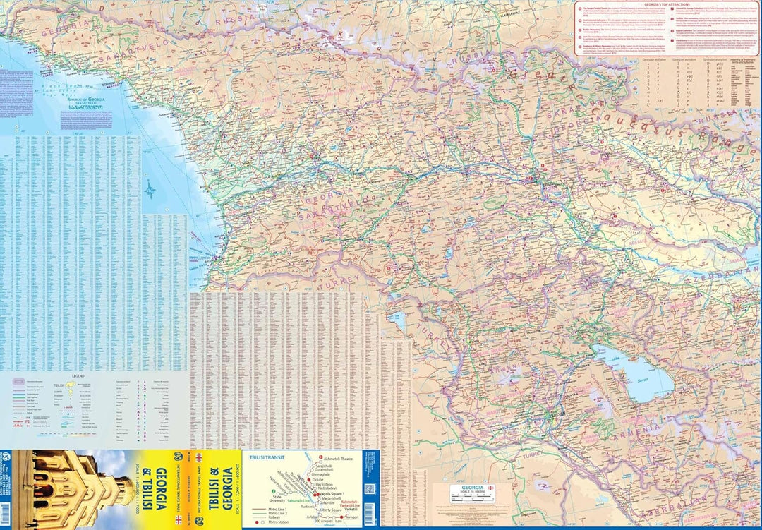 Carte de voyage - Géorgie & Plan de Tbilissi | ITM carte de voyage ITM 