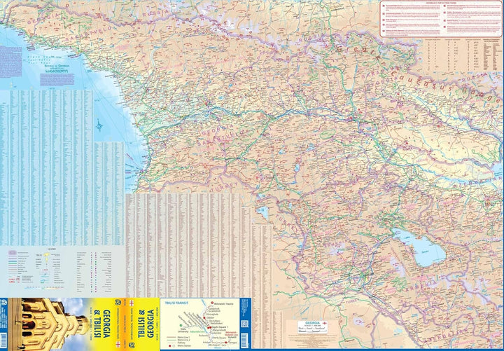 Carte de voyage - Géorgie & Plan de Tbilissi | ITM carte de voyage ITM 
