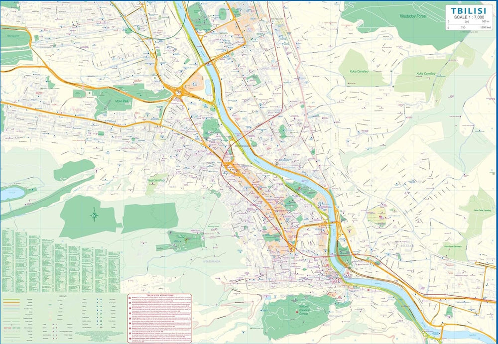 Carte de voyage - Géorgie & Plan de Tbilissi | ITM carte de voyage ITM 