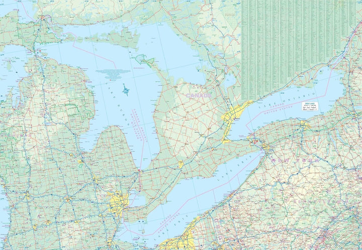 Carte de voyage - Grands Lacs (USA, Canada) | ITM carte de voyage ITM 
